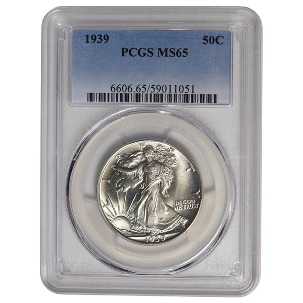 1939 Walking Liberty Half Dollar PCGS MS65