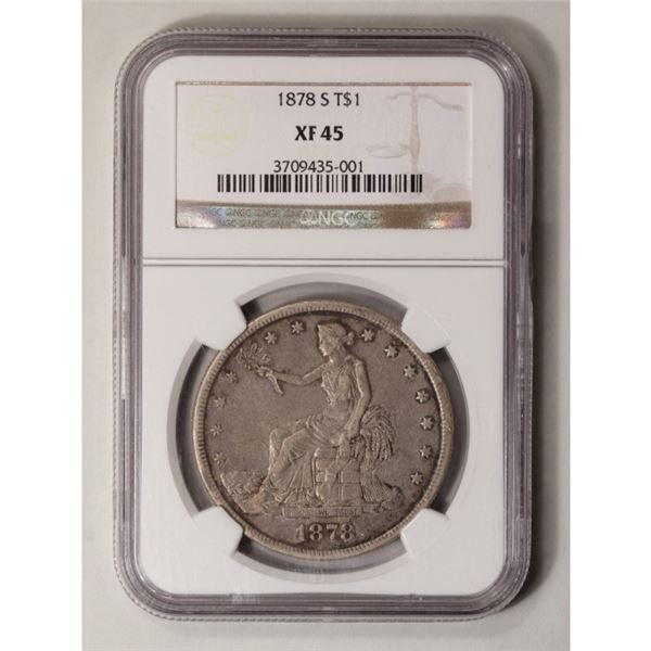 1878-S $1 Trade Dollar NGC XF45
