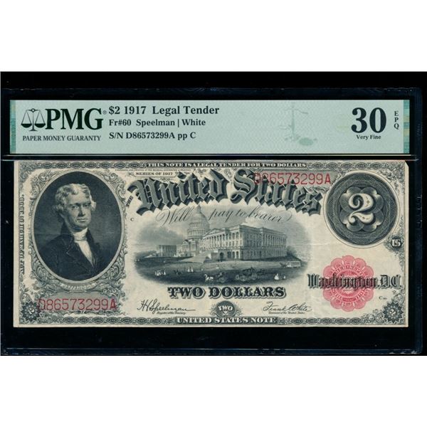 1917 $2 Legal Tender Note PMG 30EPQ
