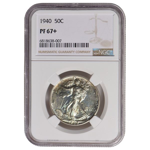1940 Walking Liberty Half Dollar NGC PF67+