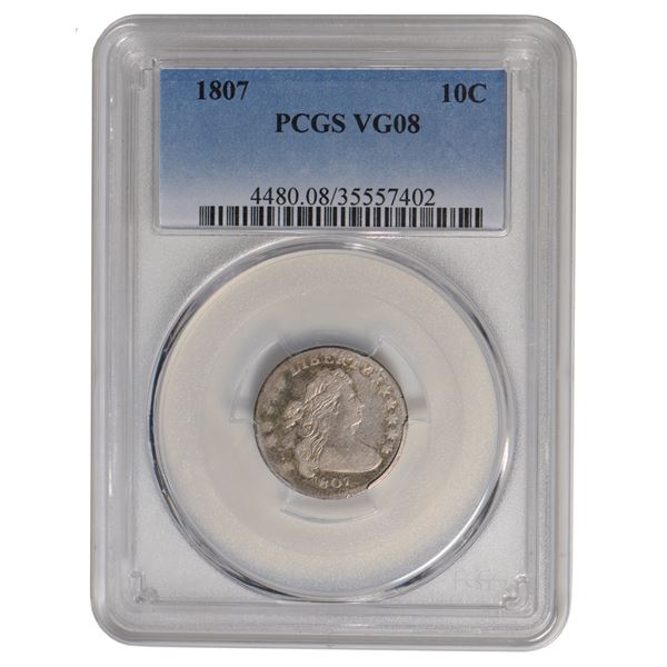 1807 Draped Bust Dime PCGS VG08