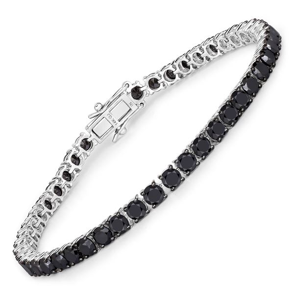 14KT White Gold 12.05ctw Black Diamond Bracelet