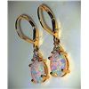Image 3 : Dazzling 4 Cwt. Welo Color Play Lab Simulated Opal Earrings