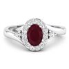 Image 3 : 14KT White Gold 0.85ctw Ruby and Diamond Ring