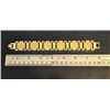 Image 9 : Huge 90 Gram 14 Kt Gold Plate Italian God Father Simulated Diamond Link Bracelet