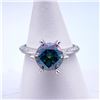 Image 1 : Plated 14KT Gold 3 Ct VVs1 Russian Simulated Alexandrite Ring