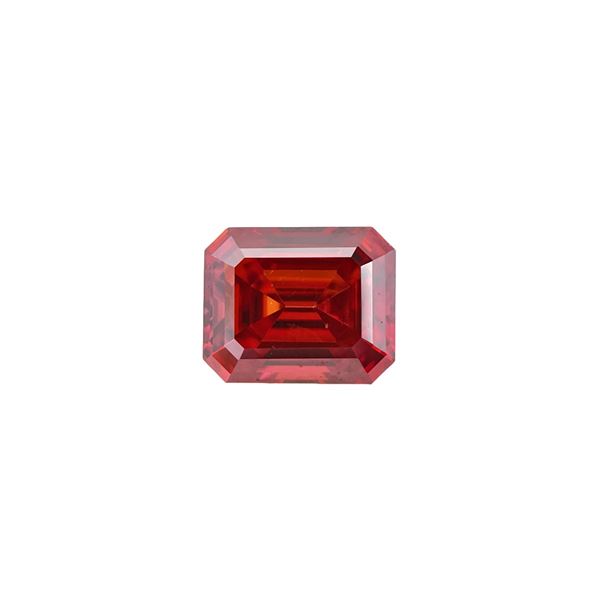Huge 5 Ct Sparkling VVs1 Cherry Red Simulated Diamond Solitaire