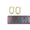 Image 5 : 14KT Gold Plated Princess Cut Simulated Diamond Earrings