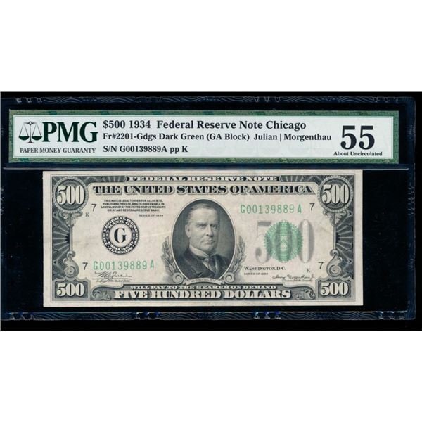 1934 $500 Chicago FRN PMG 55