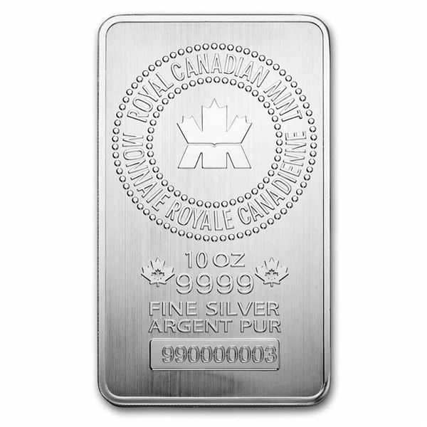 Canadian Mint 10 oz Royal Silver Bar