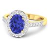 Image 2 : 14KT Yellow Gold 1.41ctw Tanzanite and Diamond Ring