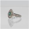 Image 2 : Lab Created 2ct Emerald Green Lab Moissanite Ring