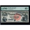 Image 1 : 1880 $10 Jackass Legal Tender Note PMG 65EPQ