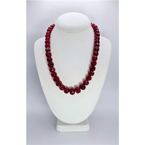 Beautiful Large 592.5 Ct Mined From The Earth Ruby Necklace