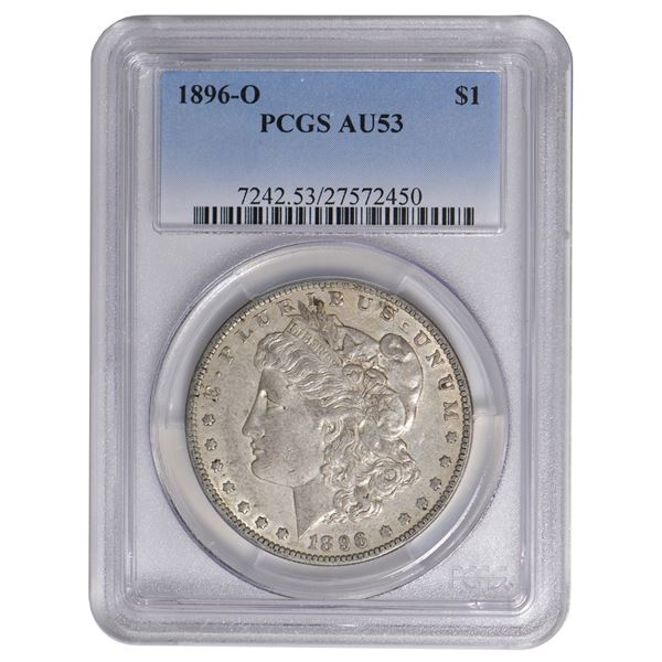1896-O $1 Morgan Silver Dollar PCGS AU53