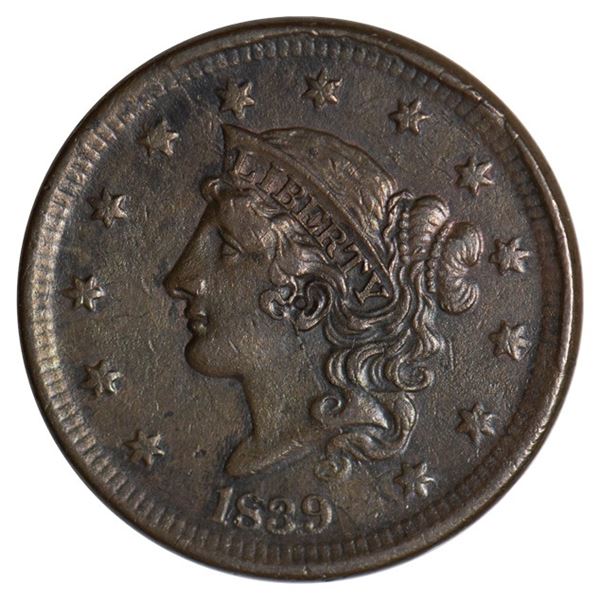 1839 Coronet Large Cent