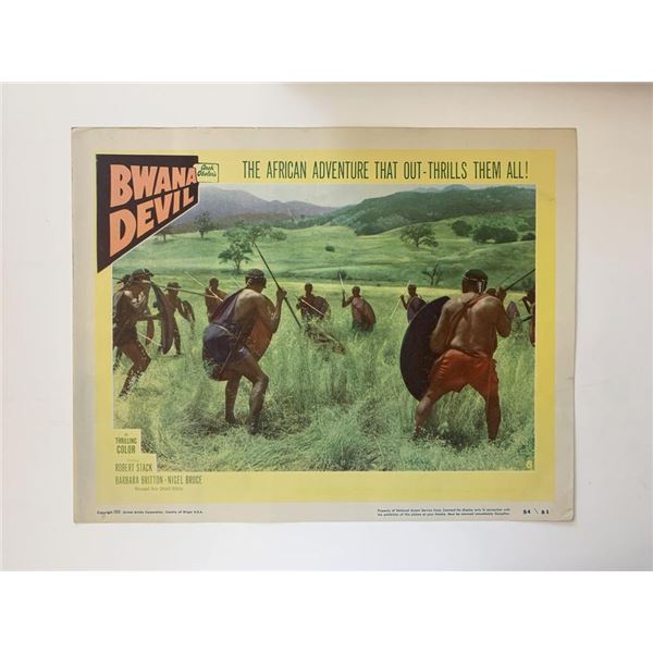 Bwana Devil original 1954 vintage lobby card
