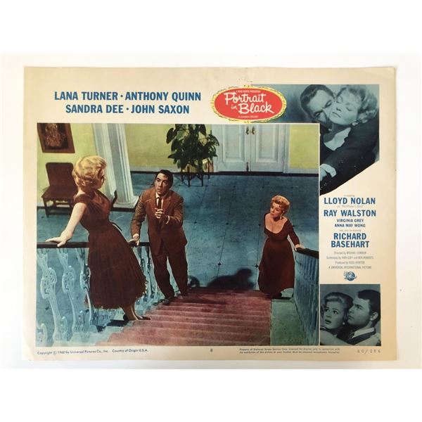 Portrait in Black original 1960 vintage lobby card