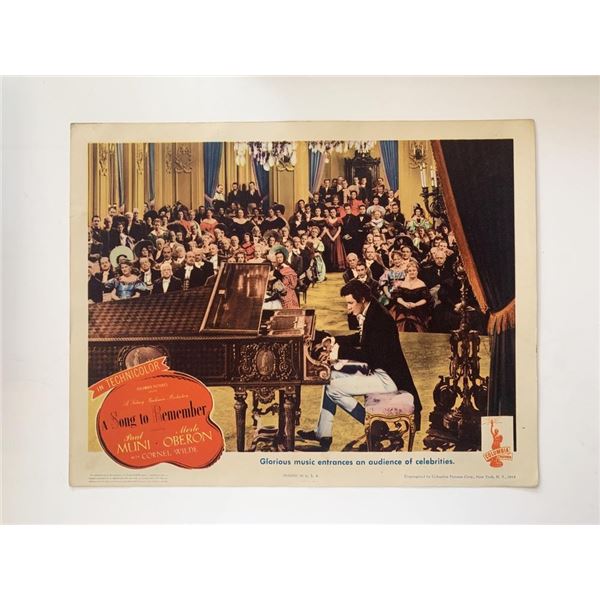 A Song to Remember original 1944 vintage lobby card