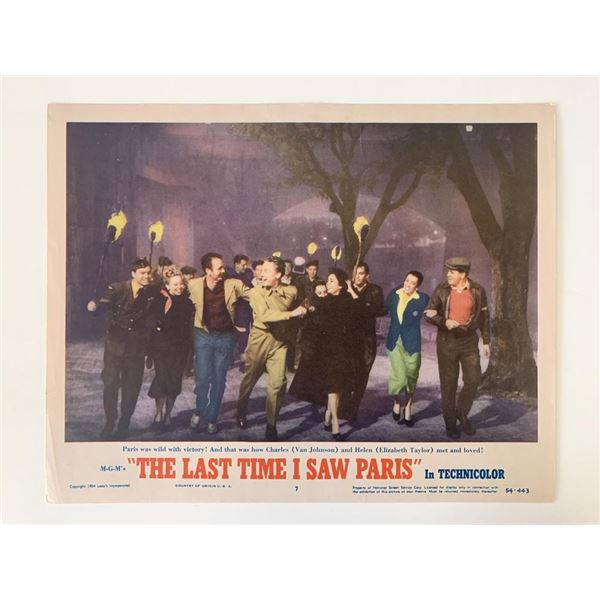 The Last Time I Saw Paris original 1954 vintage lobby card