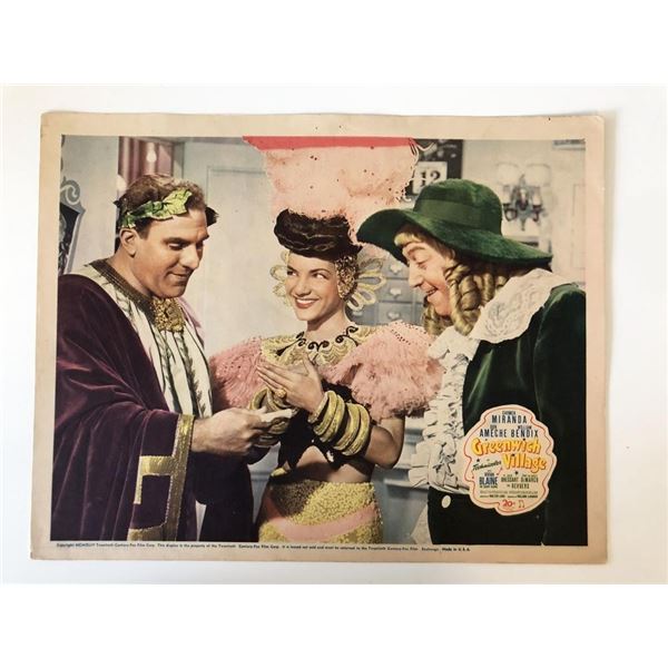 Greenwich Village original 1944 vintage lobby card