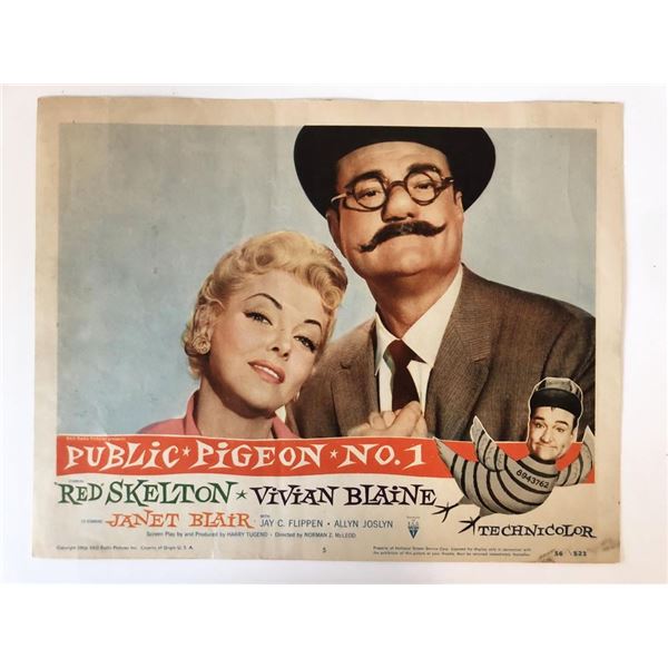 Public Pigeon No. 1  original 1956 vintage lobby card