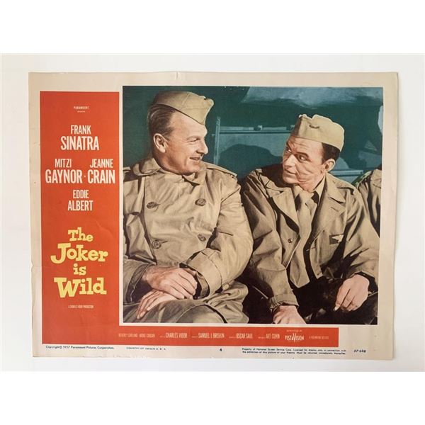 The Joker Is Wild original 1957 vintage lobby card
