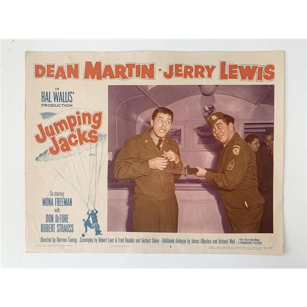 Jumping Jacks original 1952 vintage lobby card