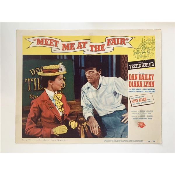 Meet Me at the Fair original 1953 vintage lobby card