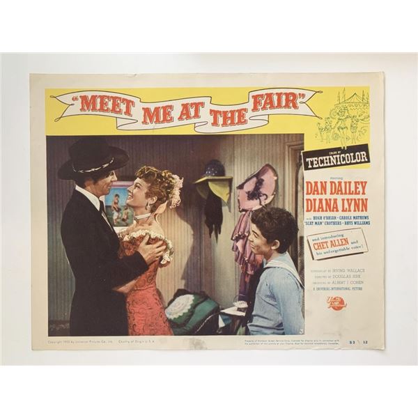 Meet Me at the Fair original 1953 vintage lobby card