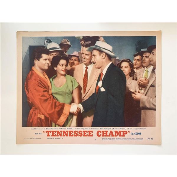Tennessee Champ original 1954 vintage lobby card