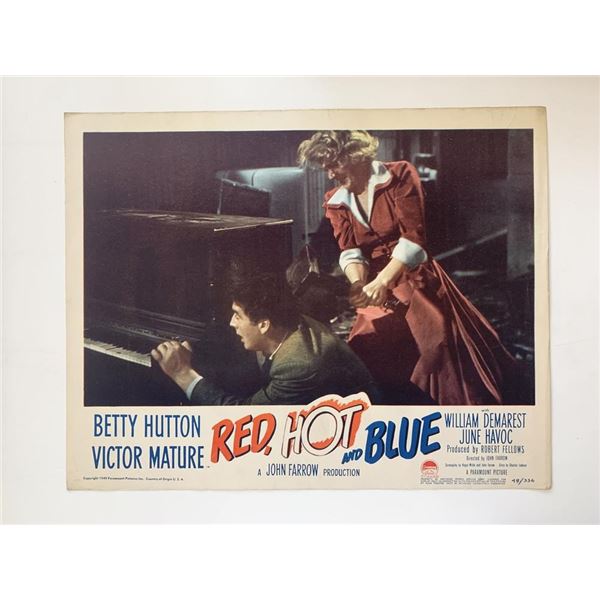 Red, Hot and Blue original 1949 vintage lobby card