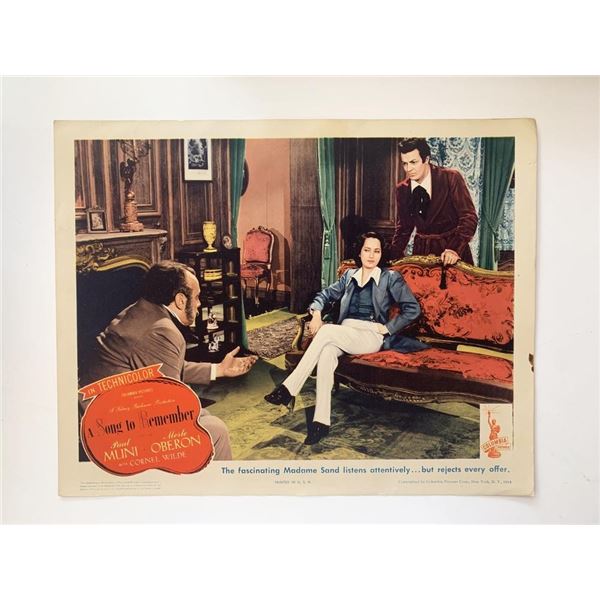 A Song to Remember original 1944 vintage lobby card