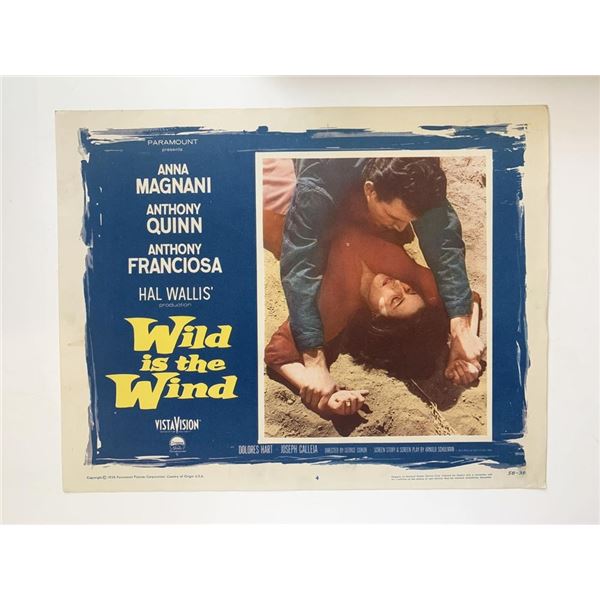 Wild is the Wind original 1958 vintage lobby card