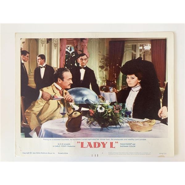 Lady L original 1966 vintage lobby card