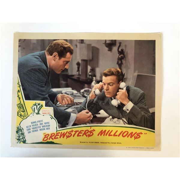 Brewster's Millions original 1945 vintage lobby card