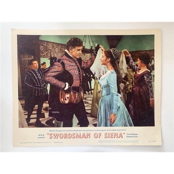 Swordsman of Siena original 1962 vintage lobby card
