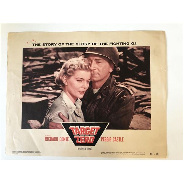 Target Zero original 1956 vintage lobby card