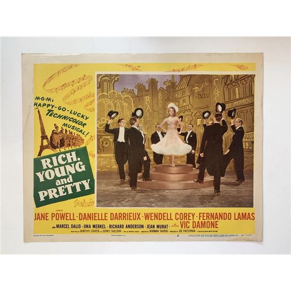 Rich, Young and Pretty original 1951 vintage lobby card