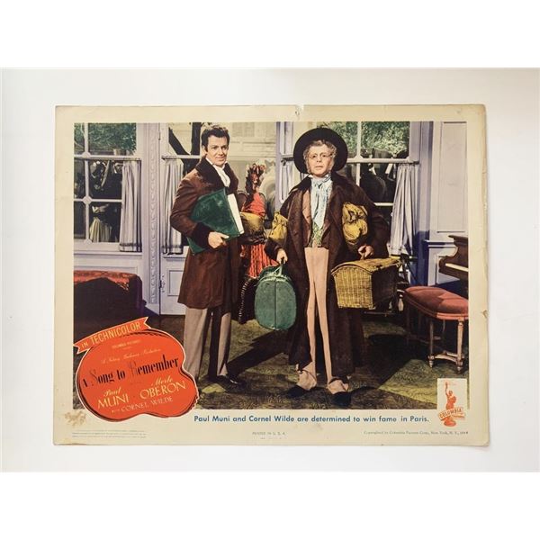 A Song to Remember original 1944 vintage lobby card