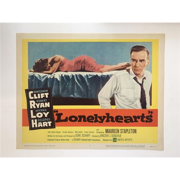 Lonelyhearts original 1959 vintage lobby card