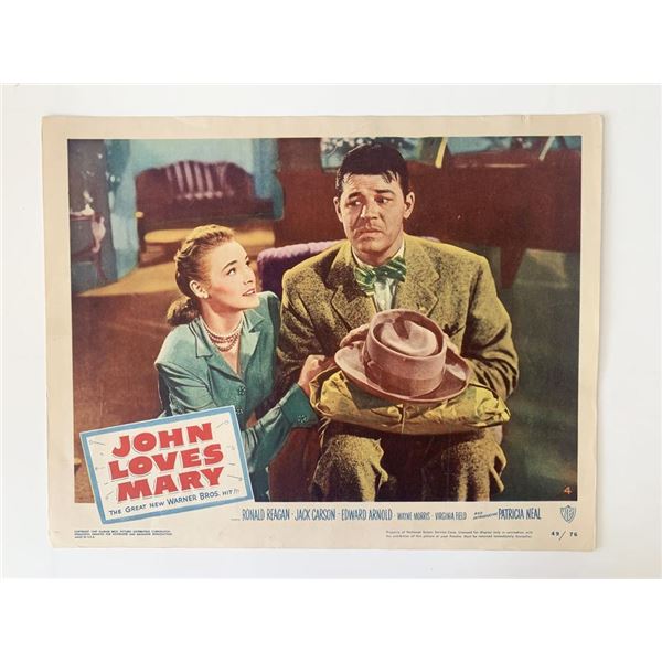John Loves Mary original 1994 vintage lobby card