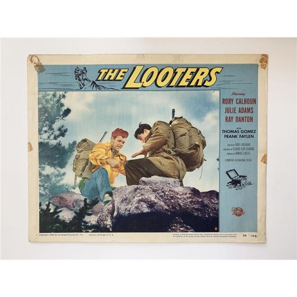 The Looters original 1955 vintage lobby card