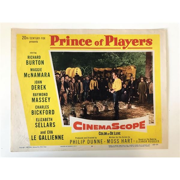 Prince of Players  original 1955 vintage lobby card