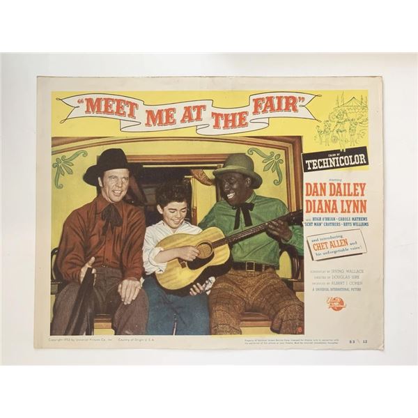 Meet Me at the Fair original 1953 vintage lobby card