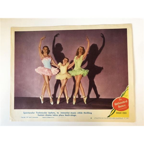 The Unfinished Dance original 1947 vintage lobby card