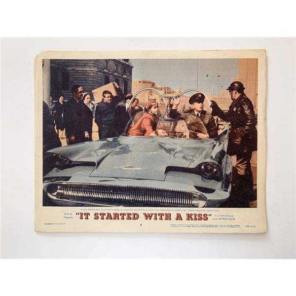 It Started with a Kiss original 1959 vintage lobby card
