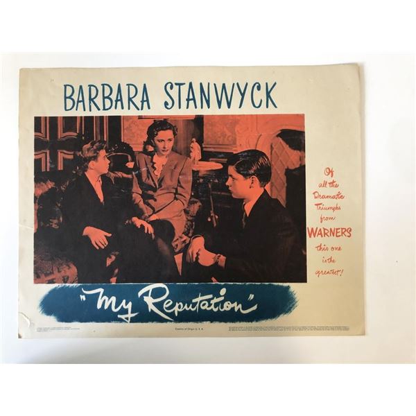 My Reputation original 1946 vintage lobby card