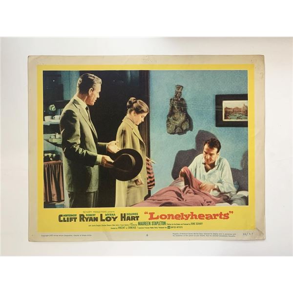 Lonelyhearts original 1959 vintage lobby card