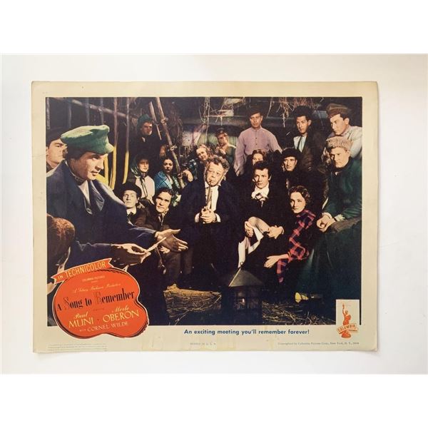 A Song to Remember original 1944 vintage lobby card